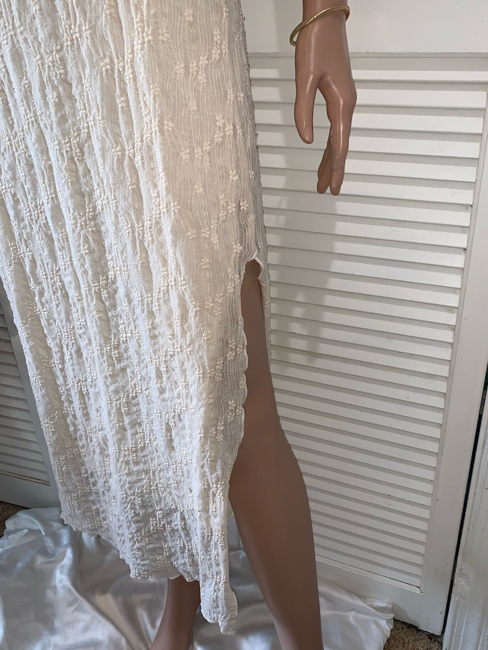 Kirious Los Angeles Lace Dainty Maxi Dress Cream Small EUC - Picture 6 of 8